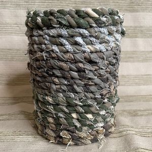 Rope Covered Glass Vase Boho Shabby Chic CottageCore Farmhouse Styles!